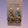 Boucle d'oreilles larmes image holographique or