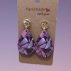 Boucle d'oreilles larmes avec image holographique