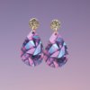 Boucle d'oreilles larmes avec image holographique